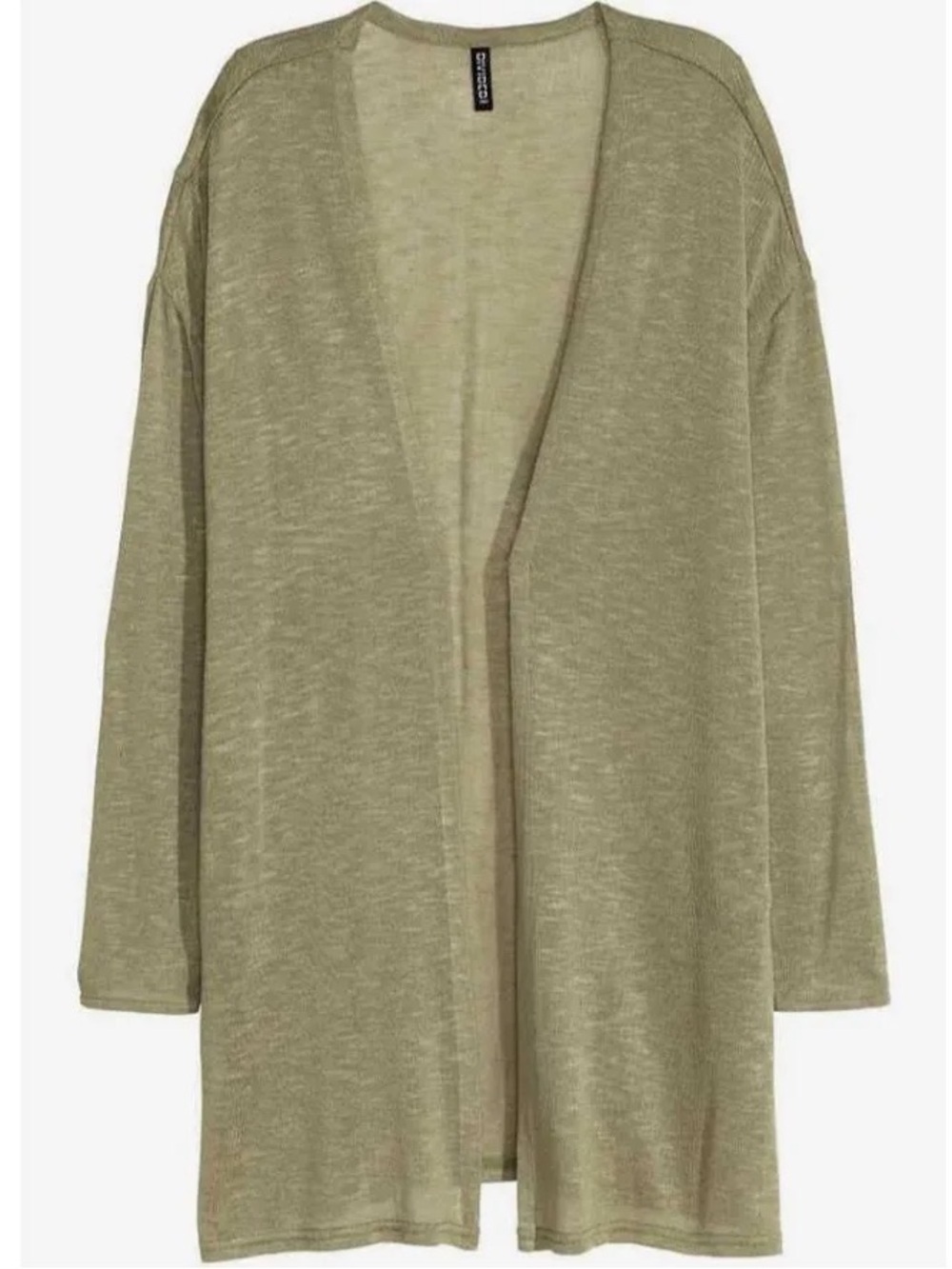 H&M | Long Heather Green Open Cardigan